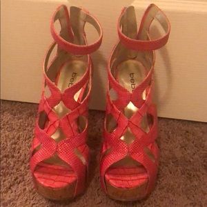 Pink Bebe wedges